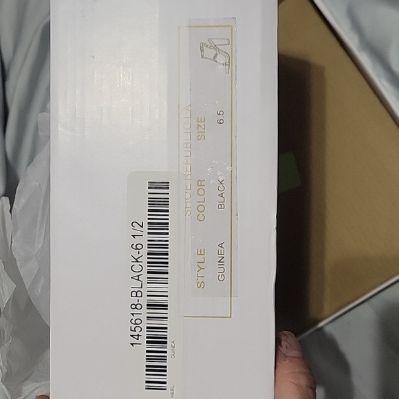 Shoe Republic LA Guinea Lucite Studded & Black Block Heels Sandals - Picture 2 of 7